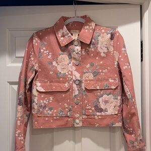 NWT Camila Coelho Blush Floral Jean Jacket